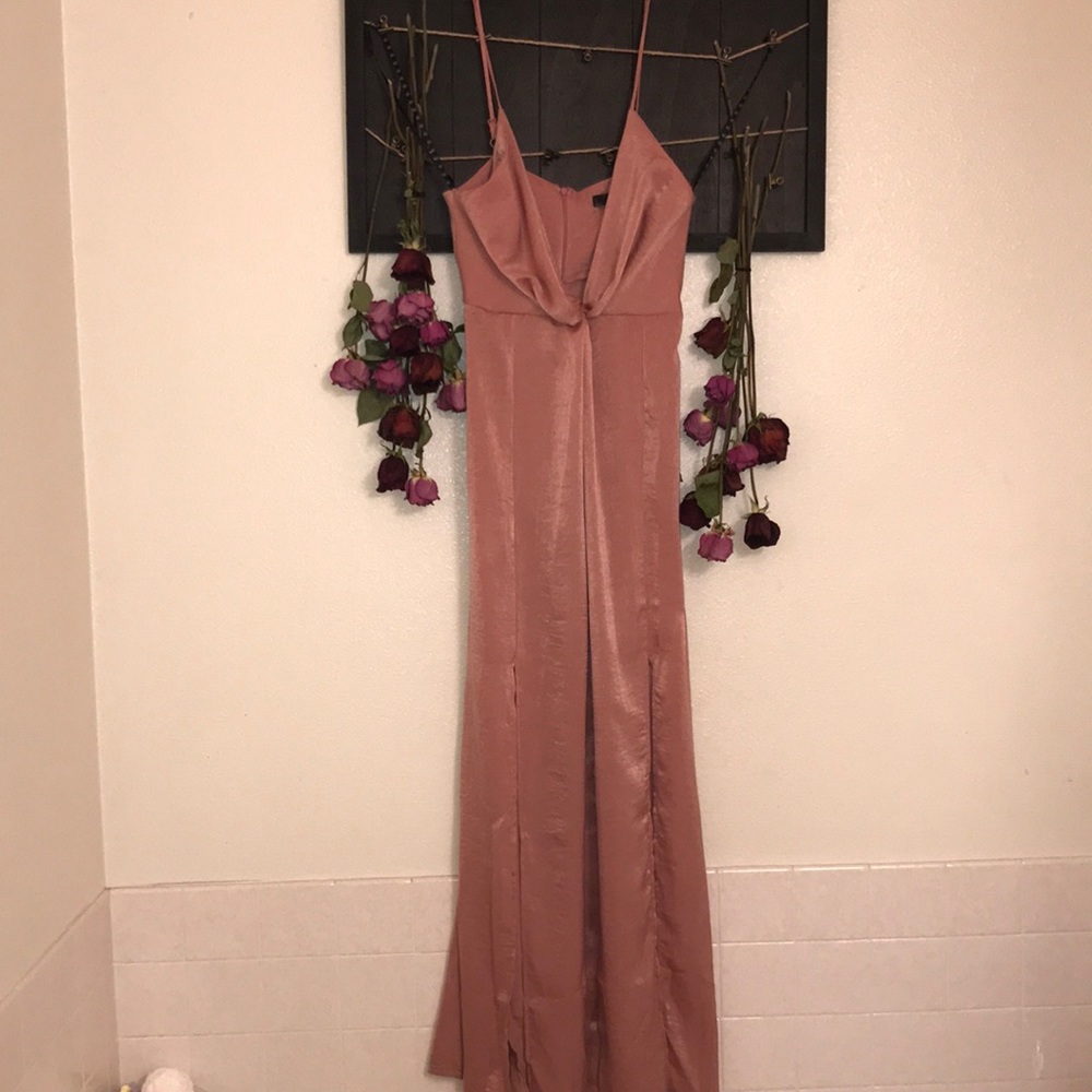 ✨MISSGUIDED✨ Satin Front Tie Wide Leg Jumpsuit